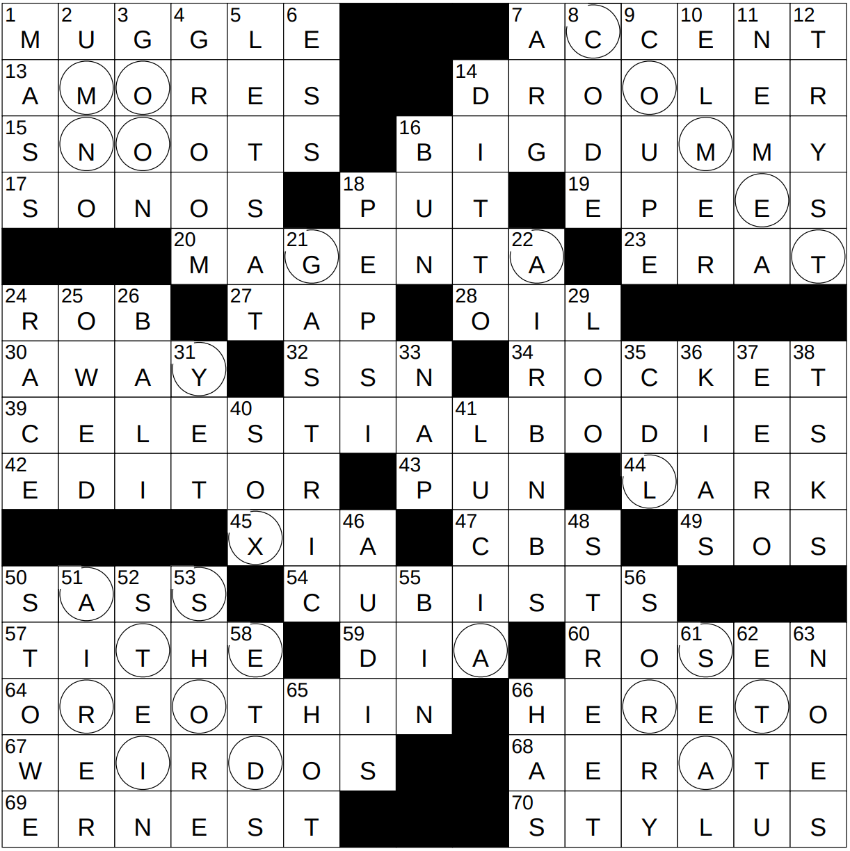 0104 23 NY Times Crossword 4 Jan 23 Wednesday NYXCrossword