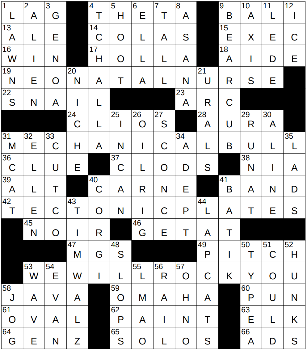 0113 26 NY Times Crossword 13 Jan 26 Tuesday NYXCrossword