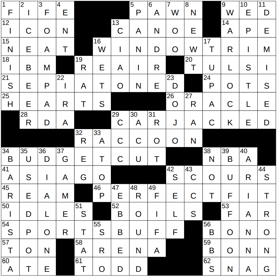 dojo masters wsj crossword clue
