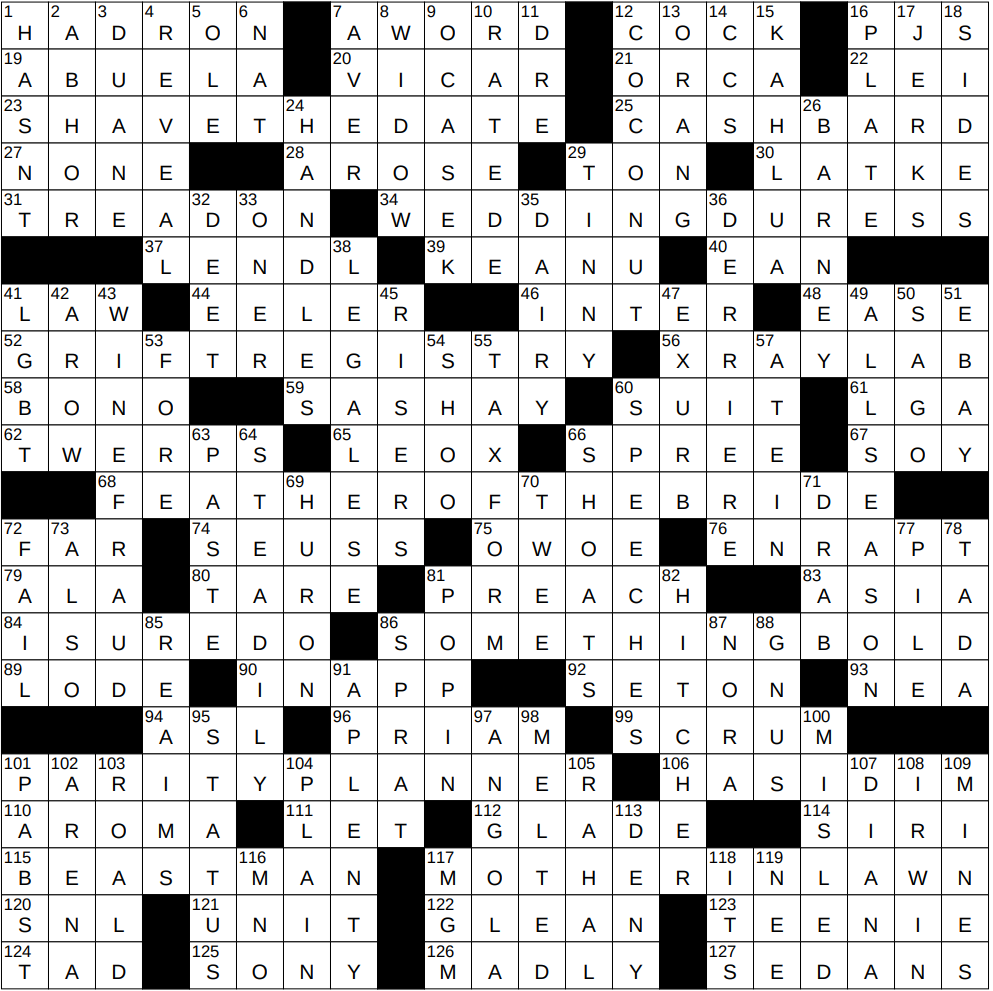 comedian chelsea nyt crossword