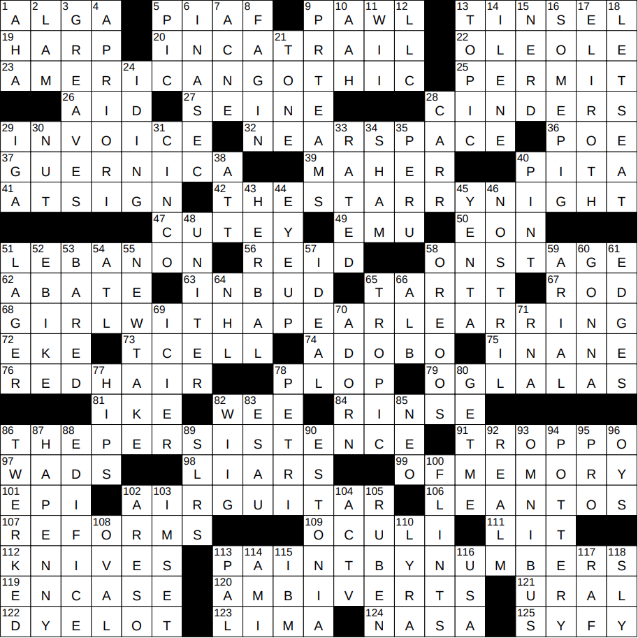 0623 24 NY Times Crossword 23 Jun 24 Sunday NYXCrossword