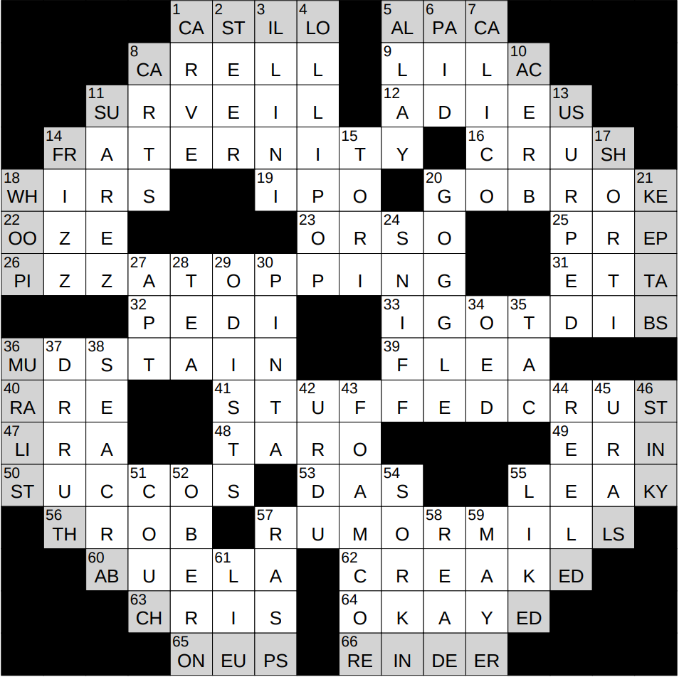 canada's features a unicorn nyt crossword