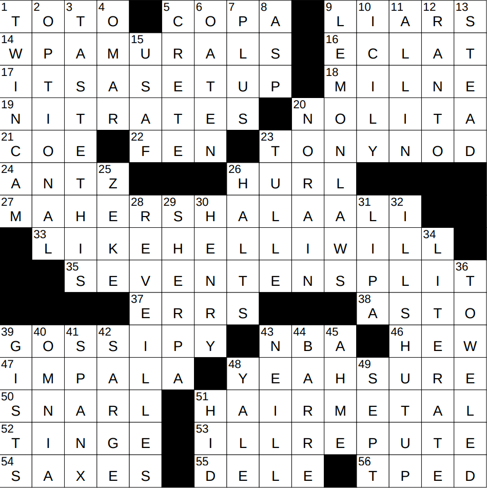 like 4 and 24 nyt crossword
