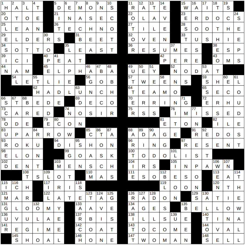 religious messengers crossword clue