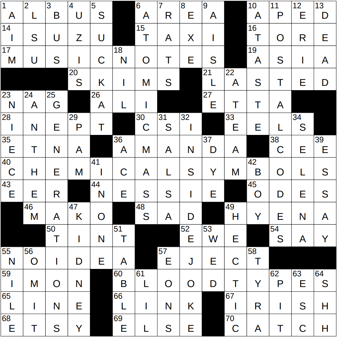 chemical suffix crossword clue