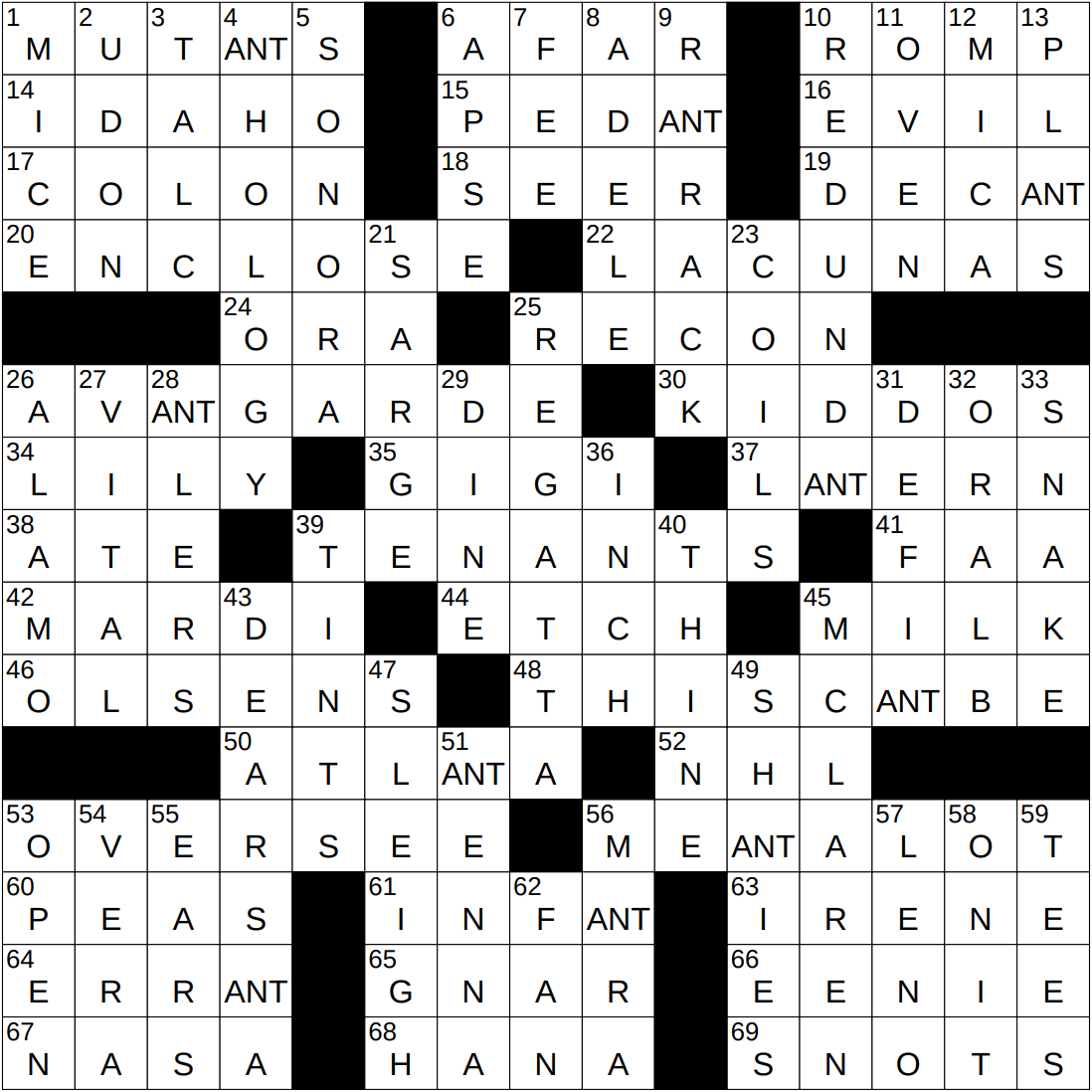 0731 25 NY Times Crossword 31 Jul 25 Thursday NYXCrossword