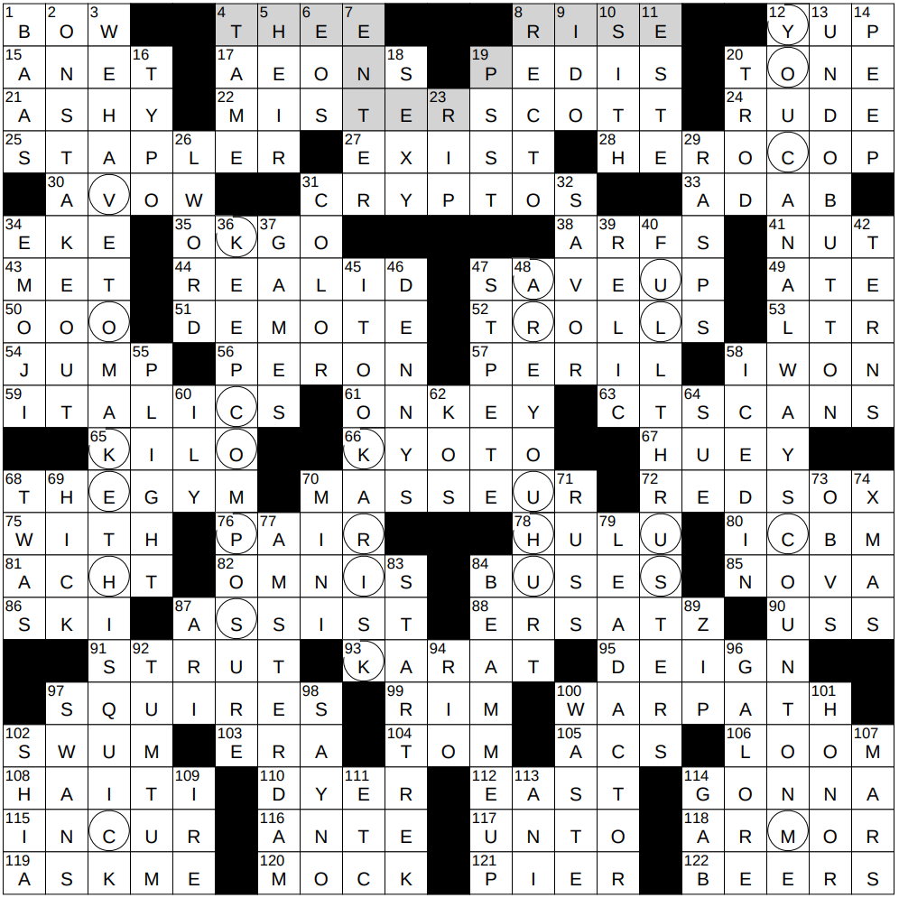 peace goddess crossword clue