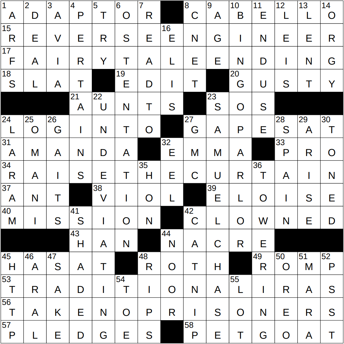 0822 25 NY Times Crossword 22 Aug 25 Friday NYXCrossword