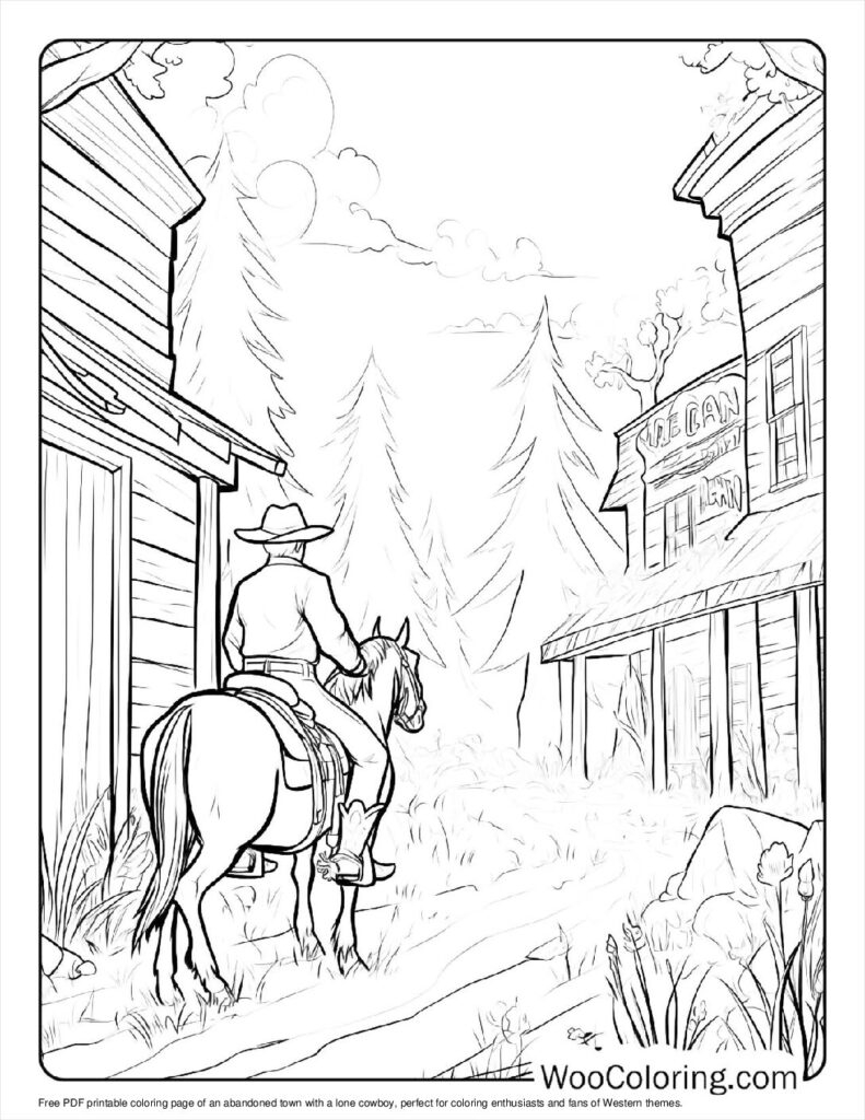 100 Cowboy Coloring Pages Free PDF To Print Woo Coloring