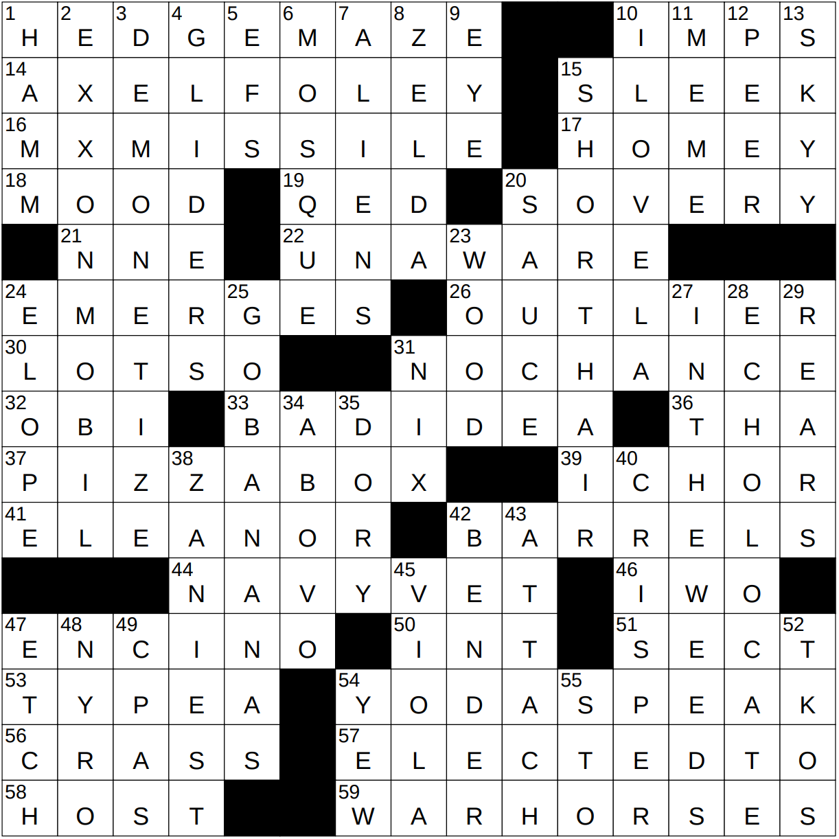 1007 23 NY Times Crossword 7 Oct 23 Saturday NYXCrossword