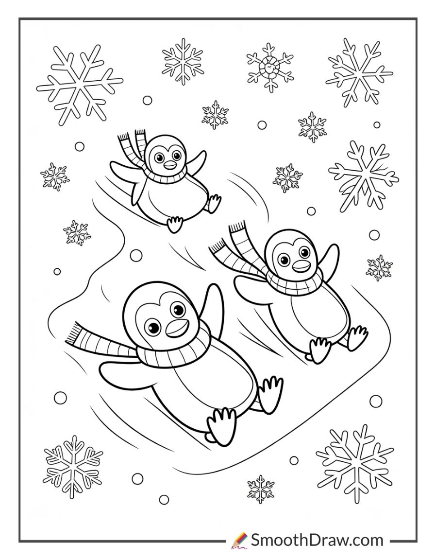 102 Winter Coloring Pages Free Printables 