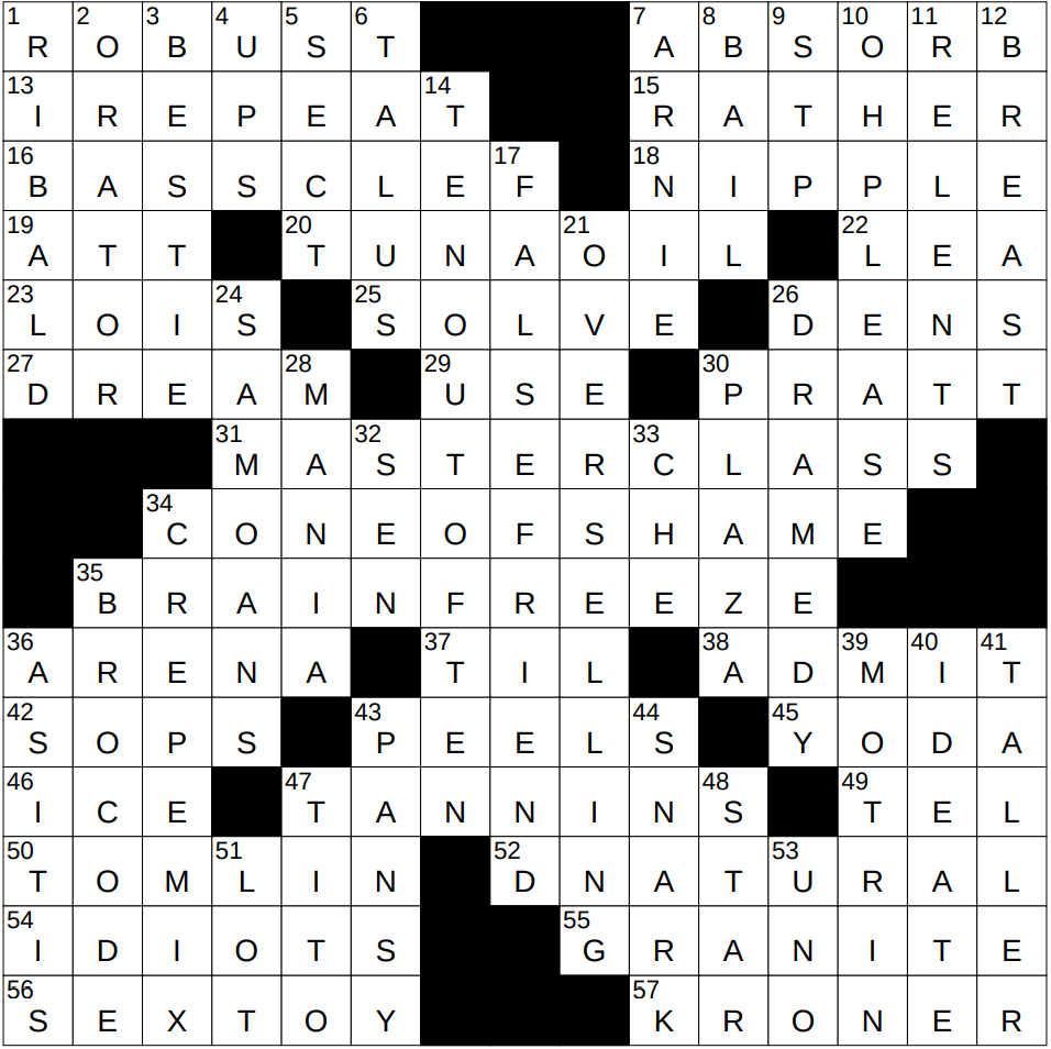1025 24 NY Times Crossword 25 Oct 24 Friday NYXCrossword