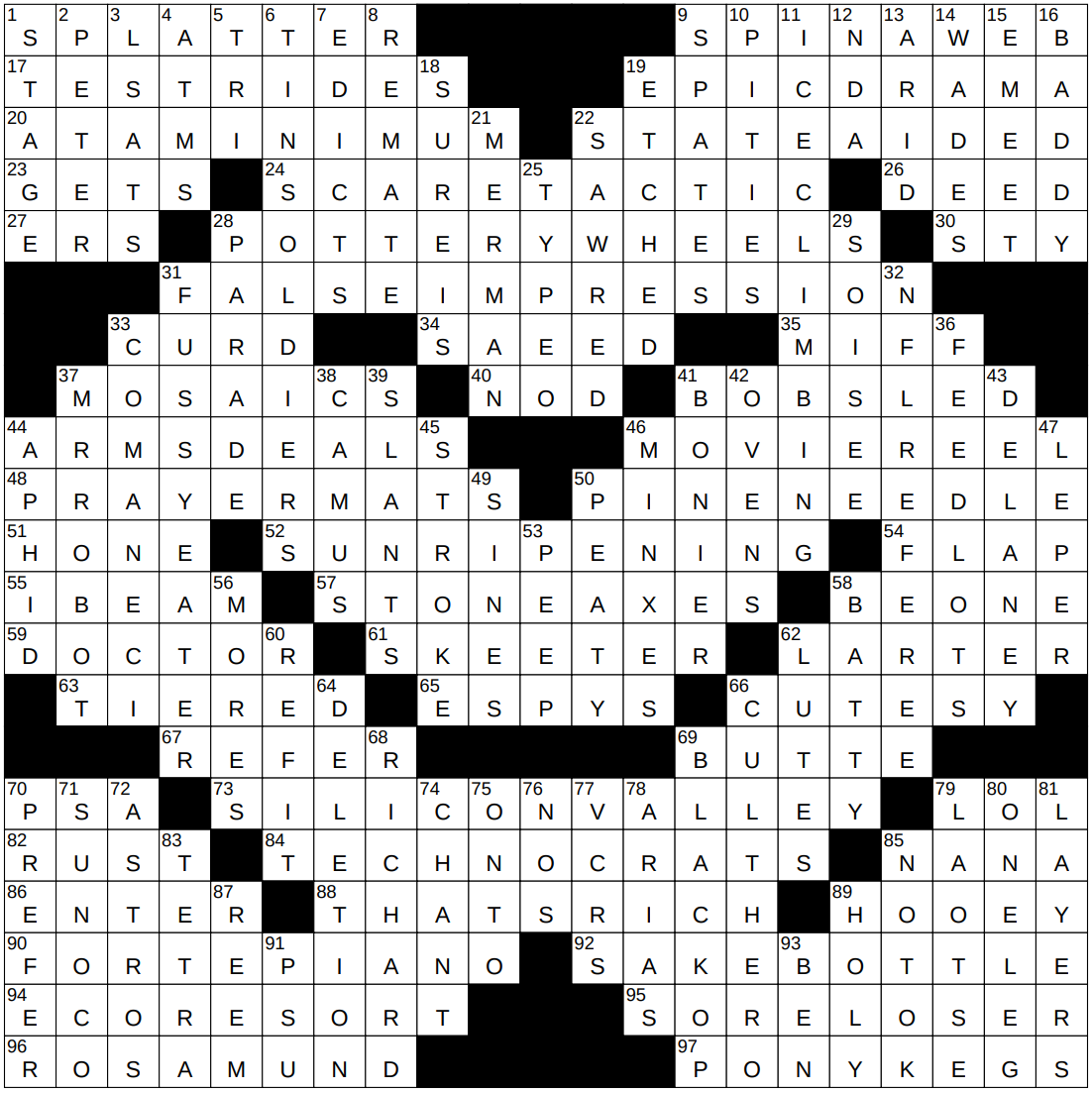 new york times sunday crossword solution