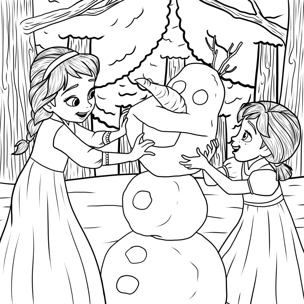 frozen printable coloring pages