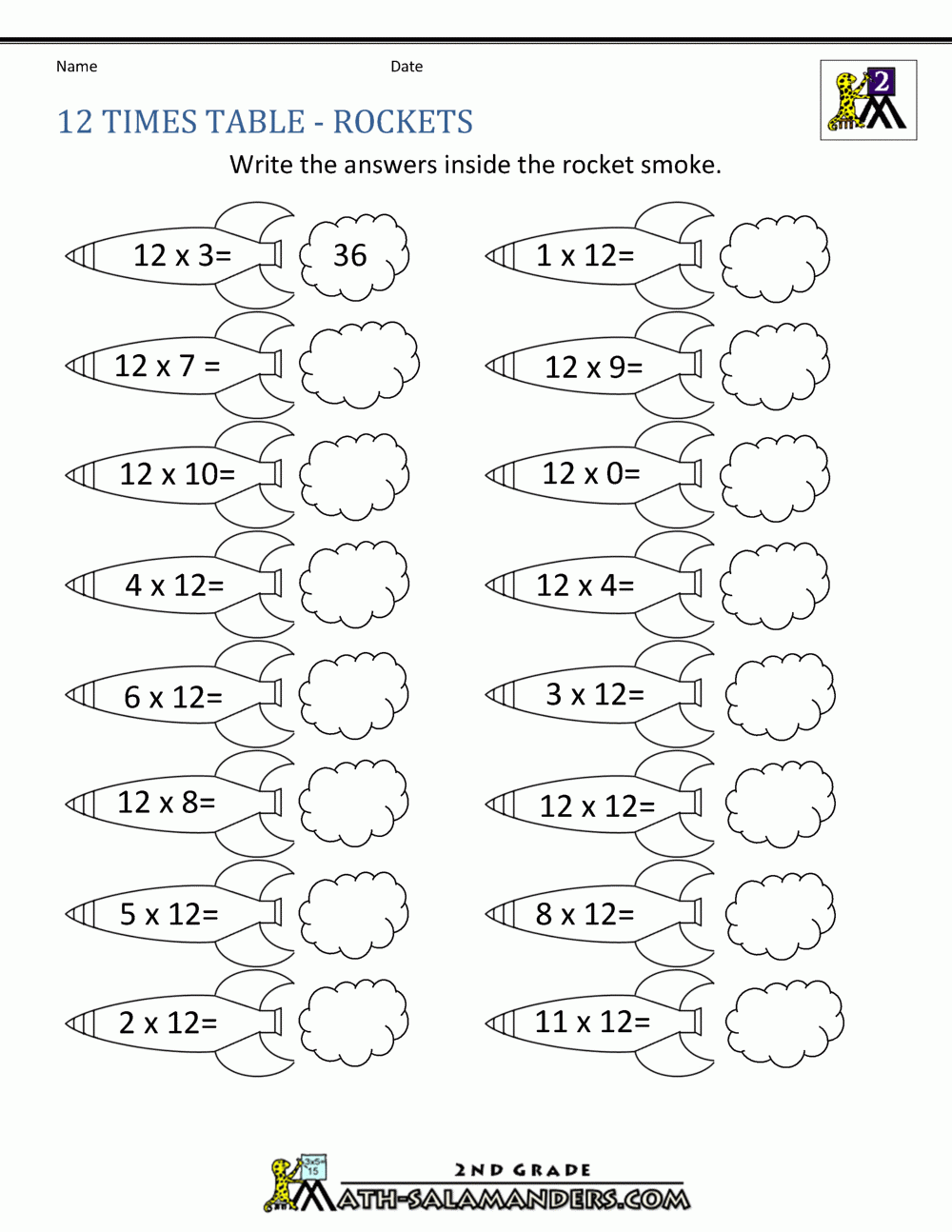 12 Times Table 12 Times Table