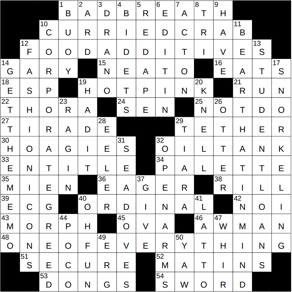 goddess of dawn crossword puzzle clue