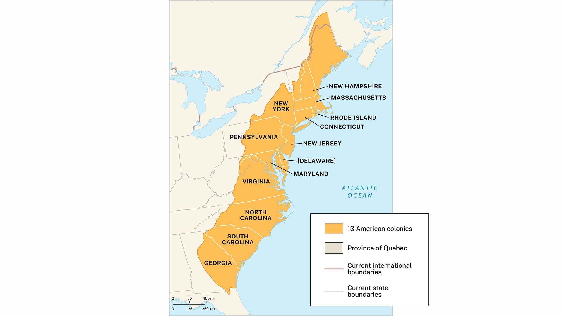picture of the 13 colonies