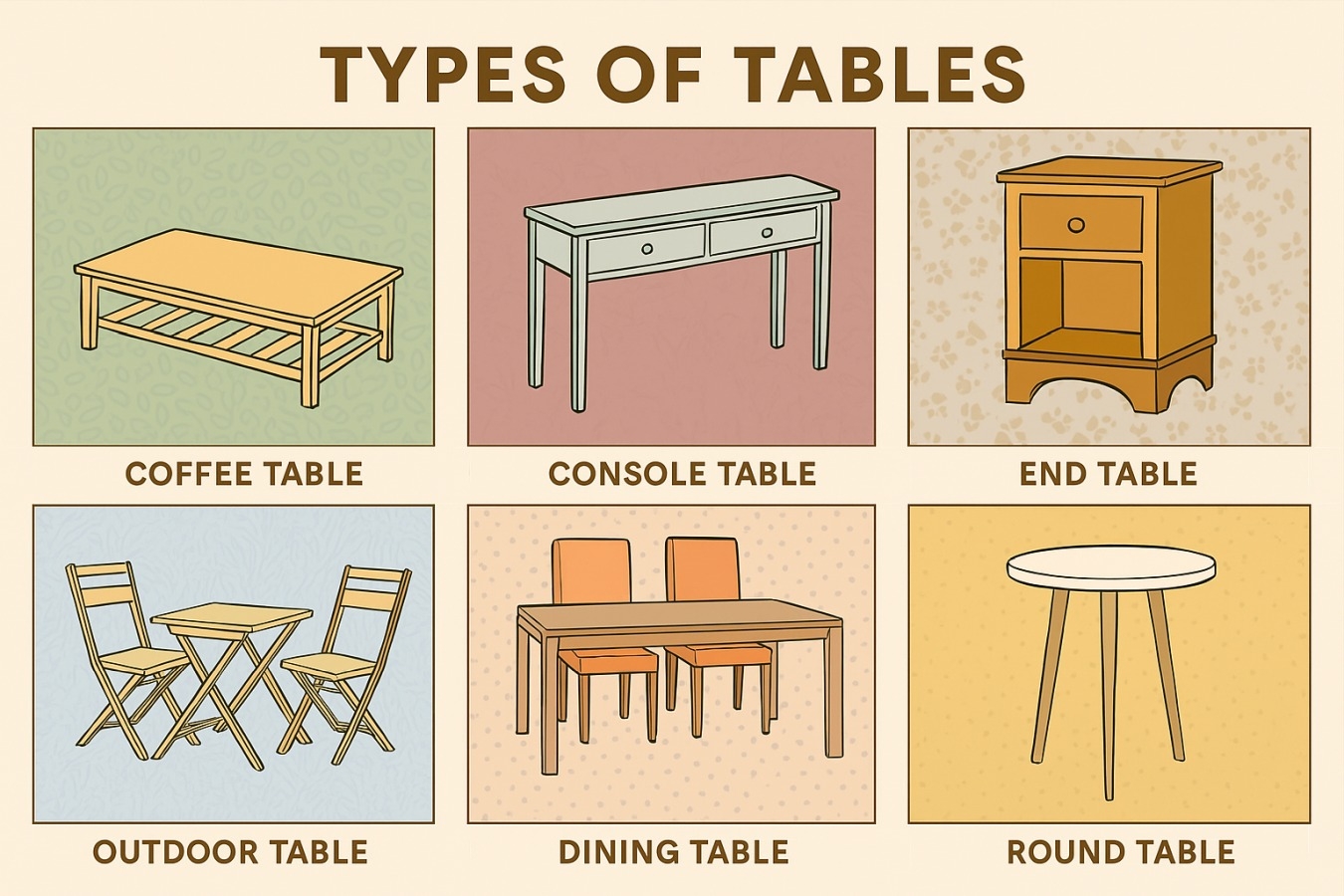 14 Types Of Tables 14 Types Of Tables