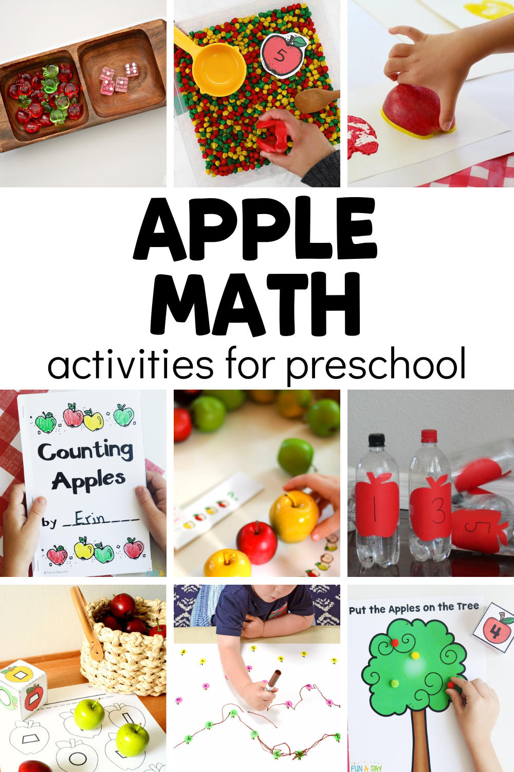 15 Apple Math Activities For Preschool Fun A Day 