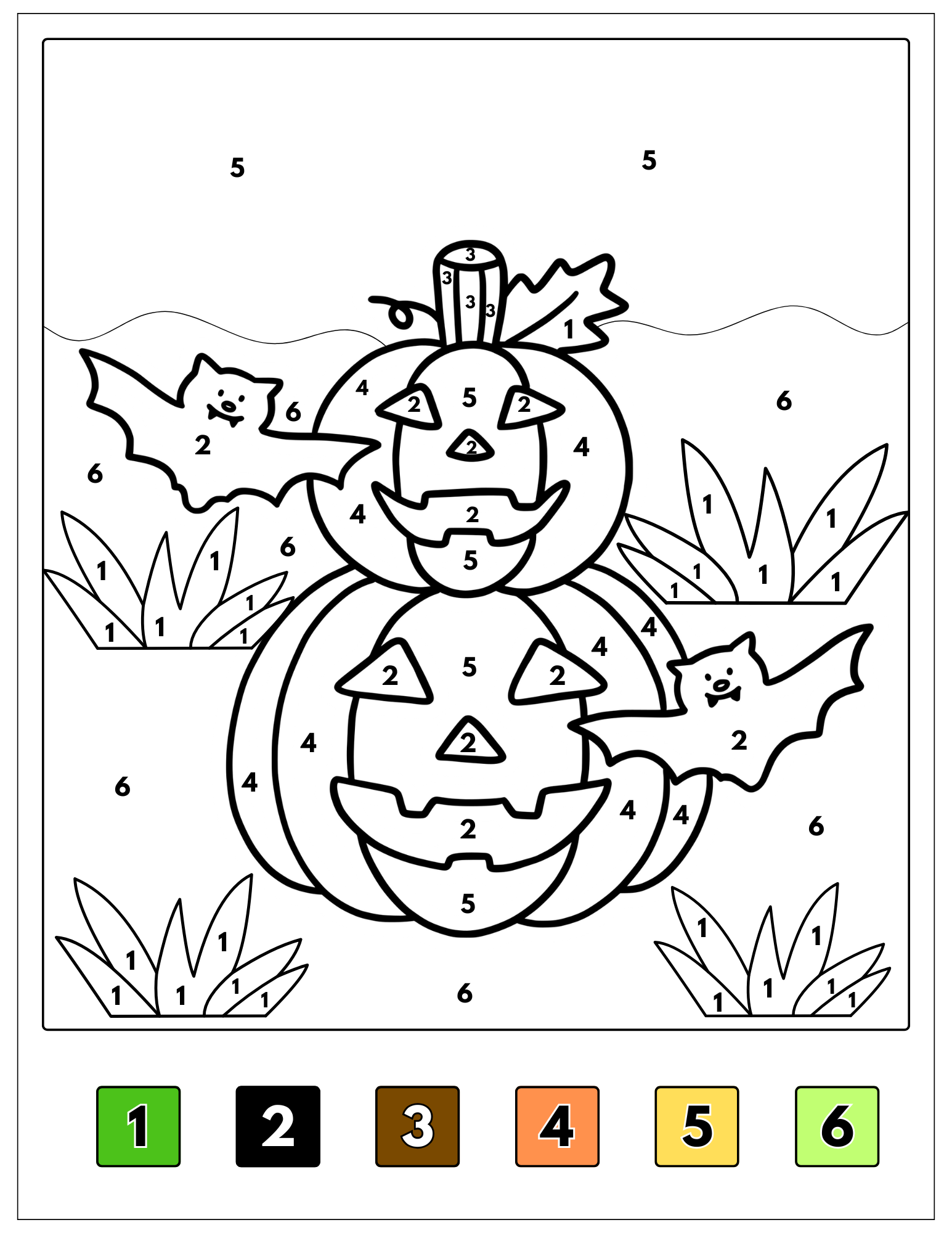 15 Fangtastic Free Halloween Color By Number Pages For Kids