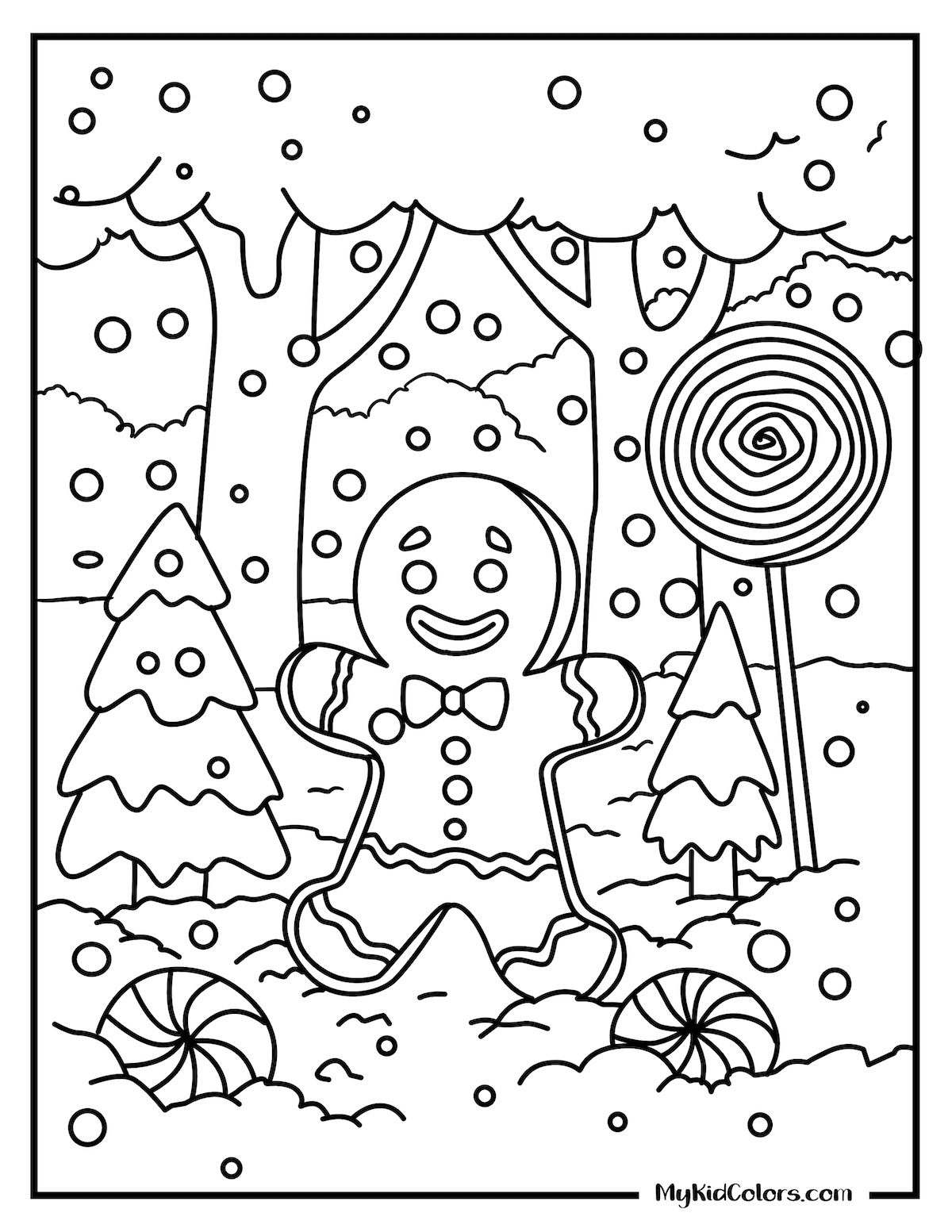 gingerbread pictures to color