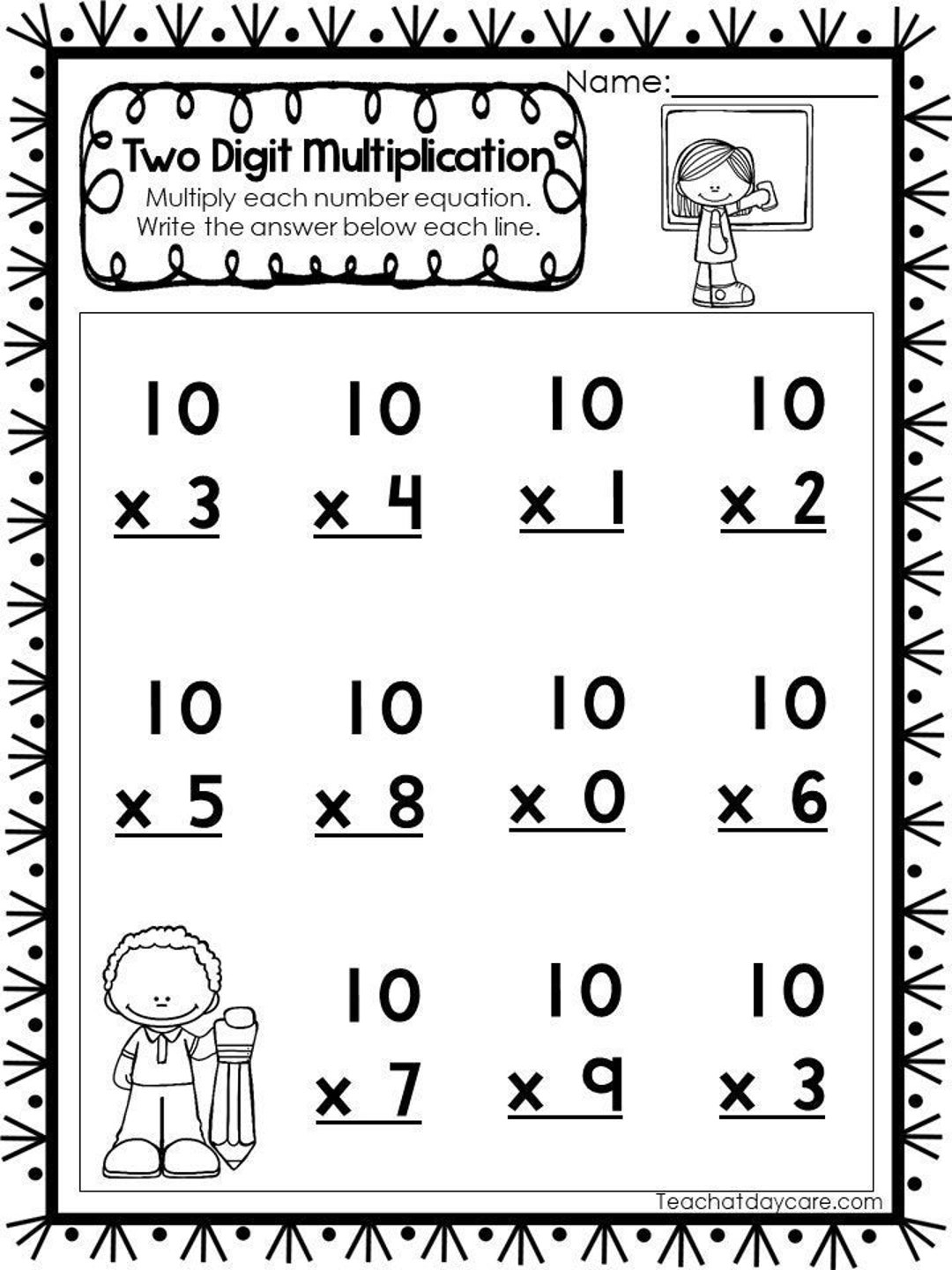 15 Printable Two Digit Multiplication Worksheets Numbers 10 20 2nd 4th Grade Math Etsy 15 Printable Two Digit Multiplication Worksheets Numbers 10 20 2nd 4th Grade Math Etsy