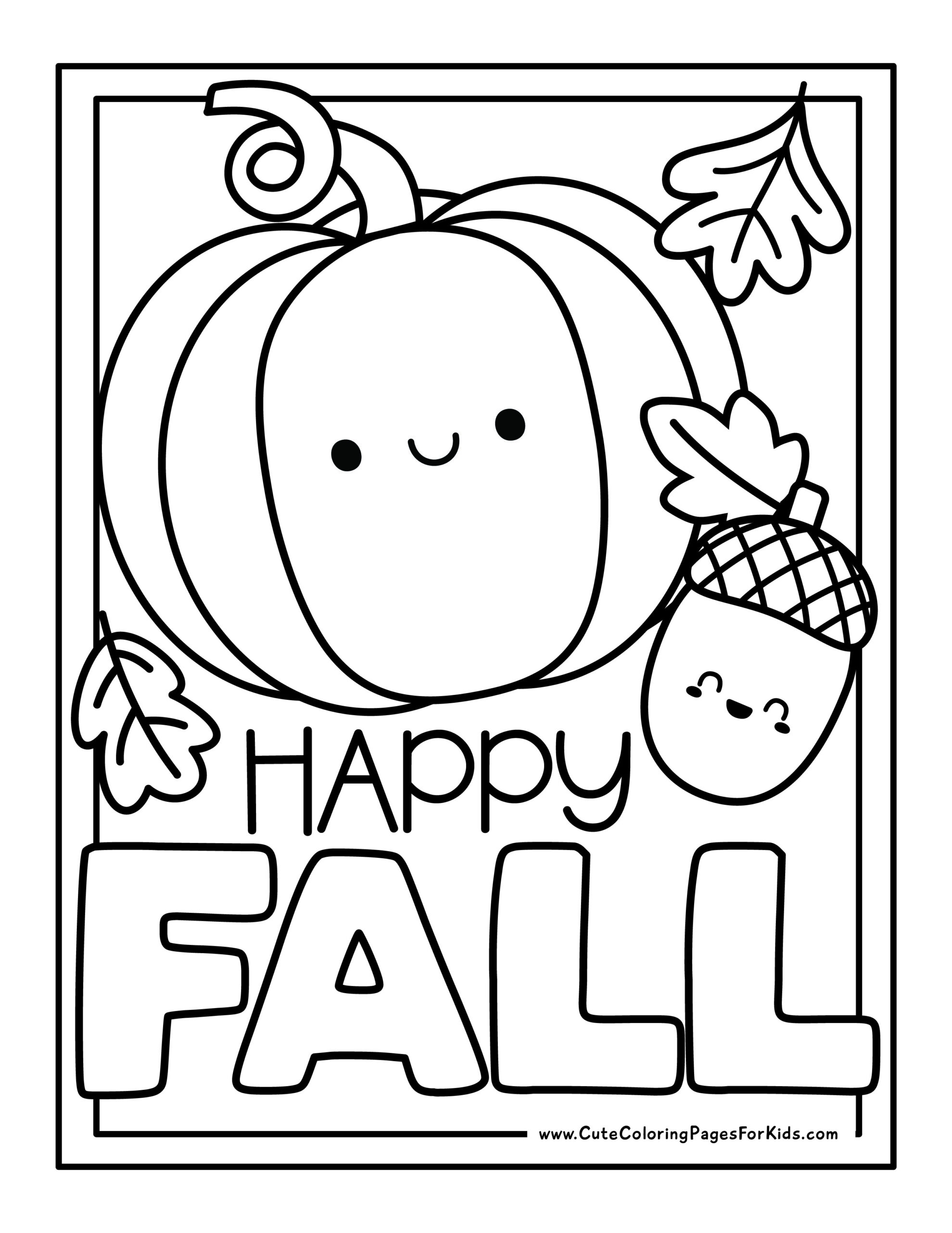 autumn coloring pages free printable