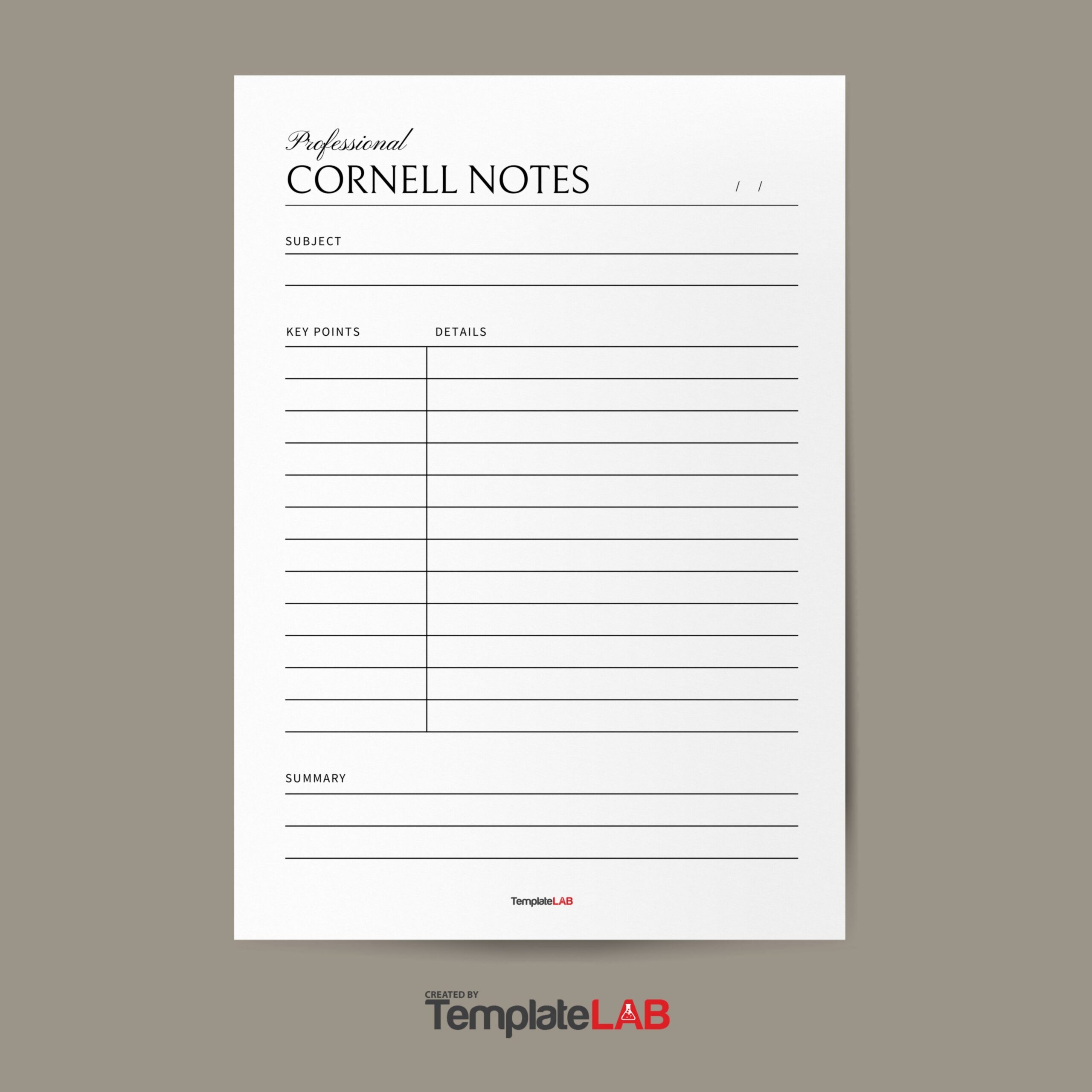 16 Printable Cornell Notes Templates Word Excel PDF 16 Printable Cornell Notes Templates Word Excel PDF