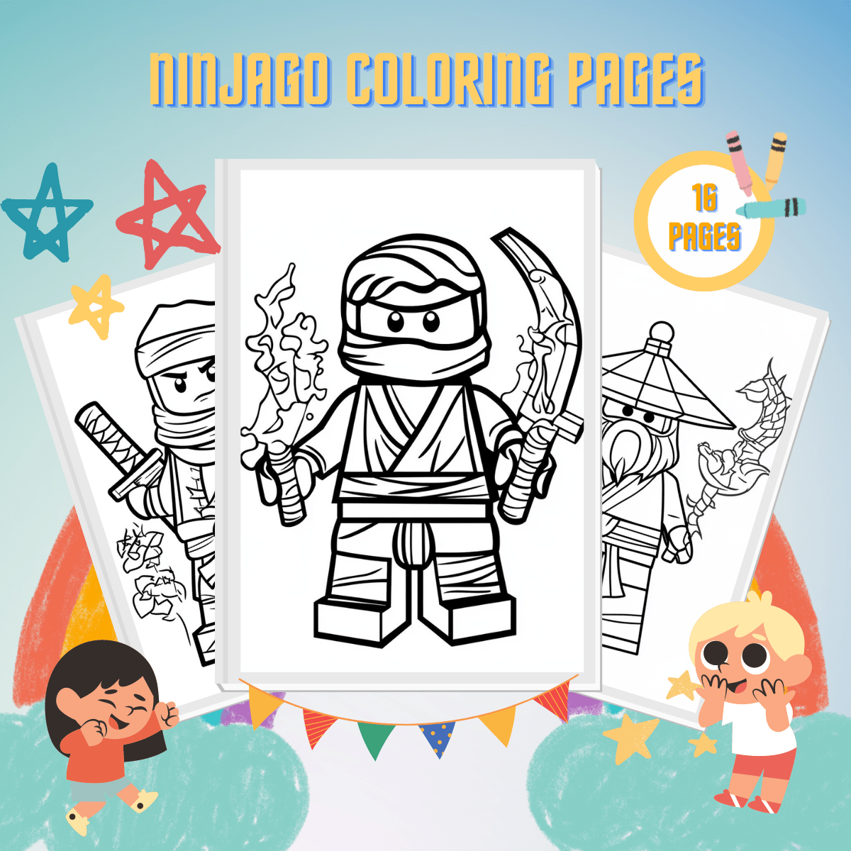 ninjago colouring in pages