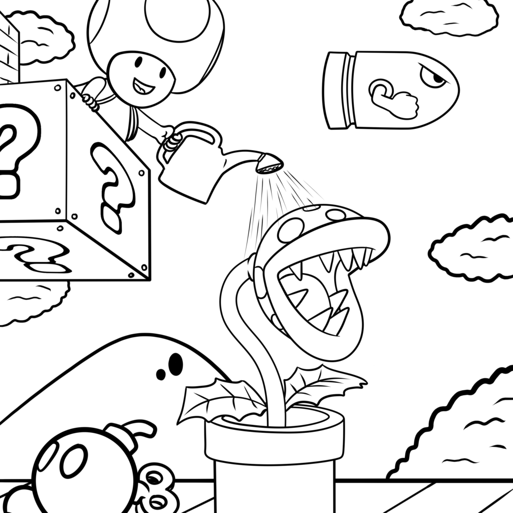 free coloring pages mario