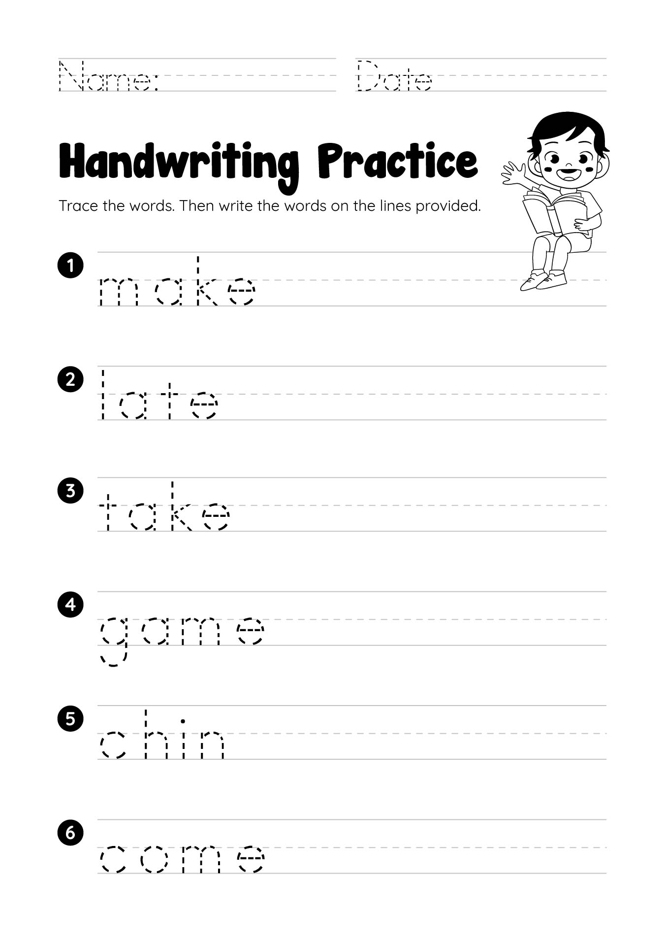 1st grade writing worksheets