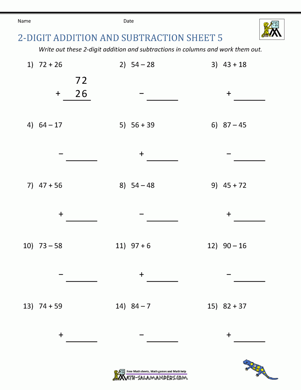 math addition and subtraction worksheets math addition and subtraction worksheets