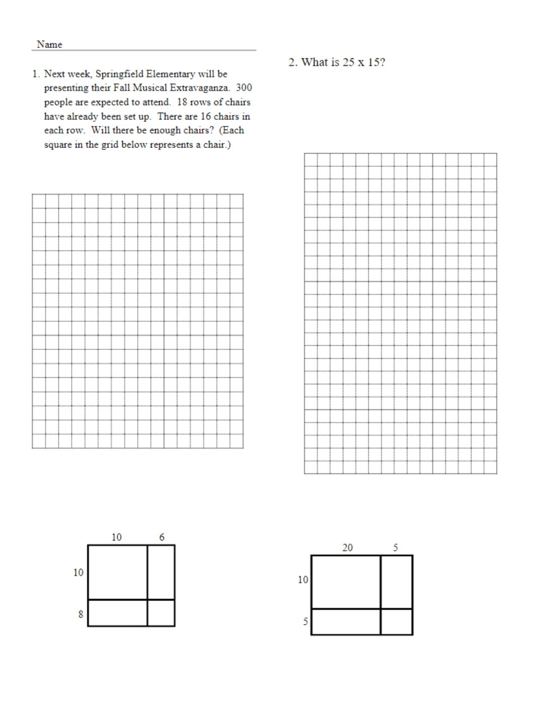 2 Digit By 2 Digit Multiplication Worksheet With Area Models Free Pdf MathFactLab