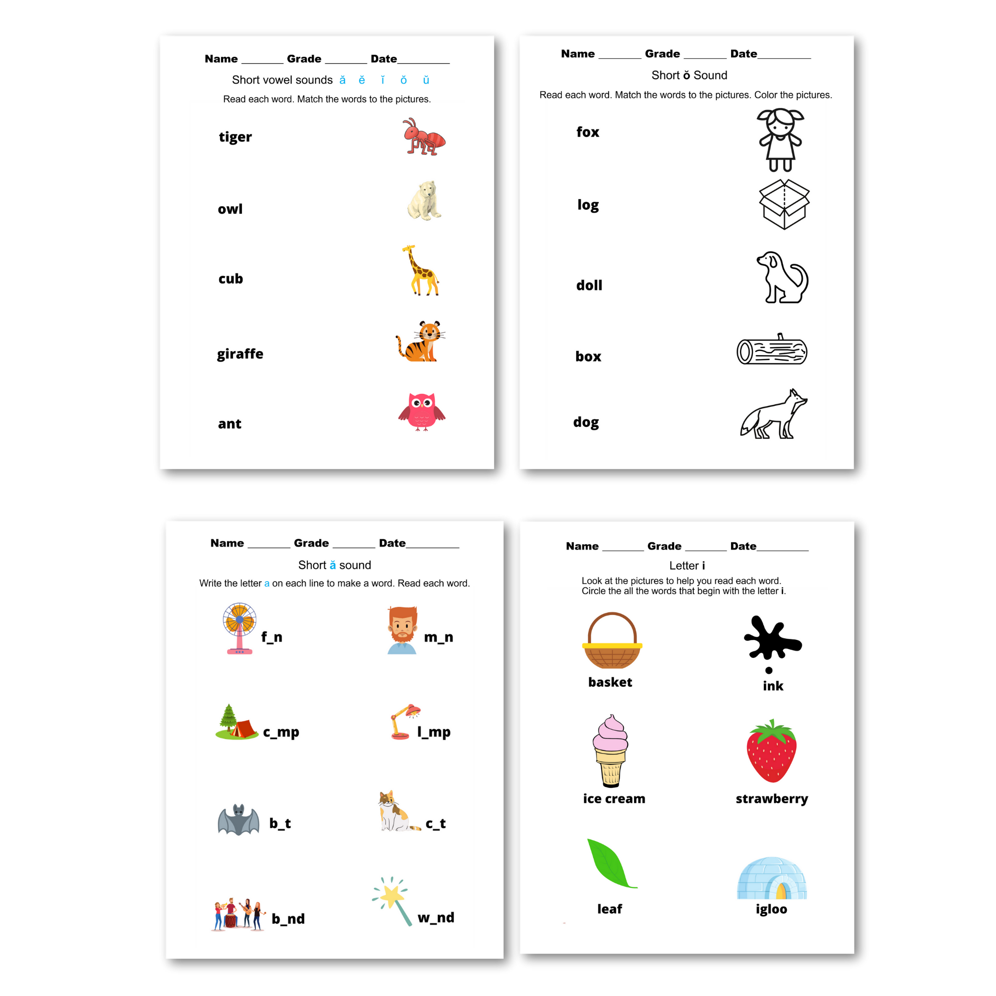 20 Phonics Worksheets For Kindergarteners At Home With Zan Printables