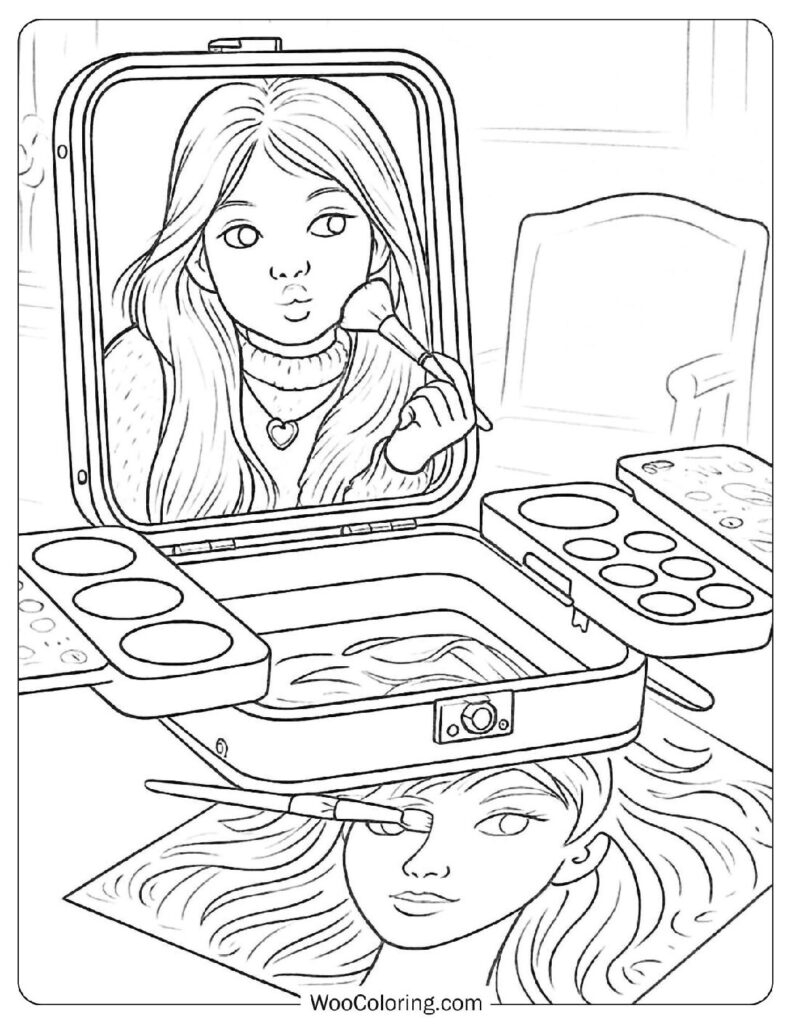 coloring pages for makeup