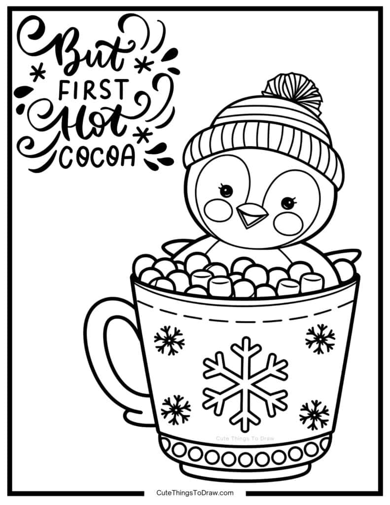 cute winter coloring pages