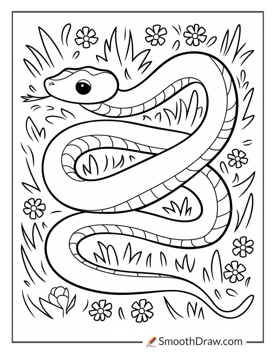 colouring pages of snakes