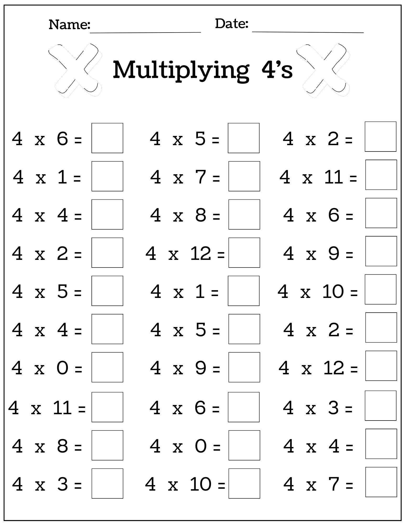 24 Printable Multiplication Worksheets Fill In The Blanks Single Digit Multiplication numbers 1 12 Etsy Israel 24 Printable Multiplication Worksheets Fill In The Blanks Single Digit Multiplication numbers 1 12 Etsy Israel