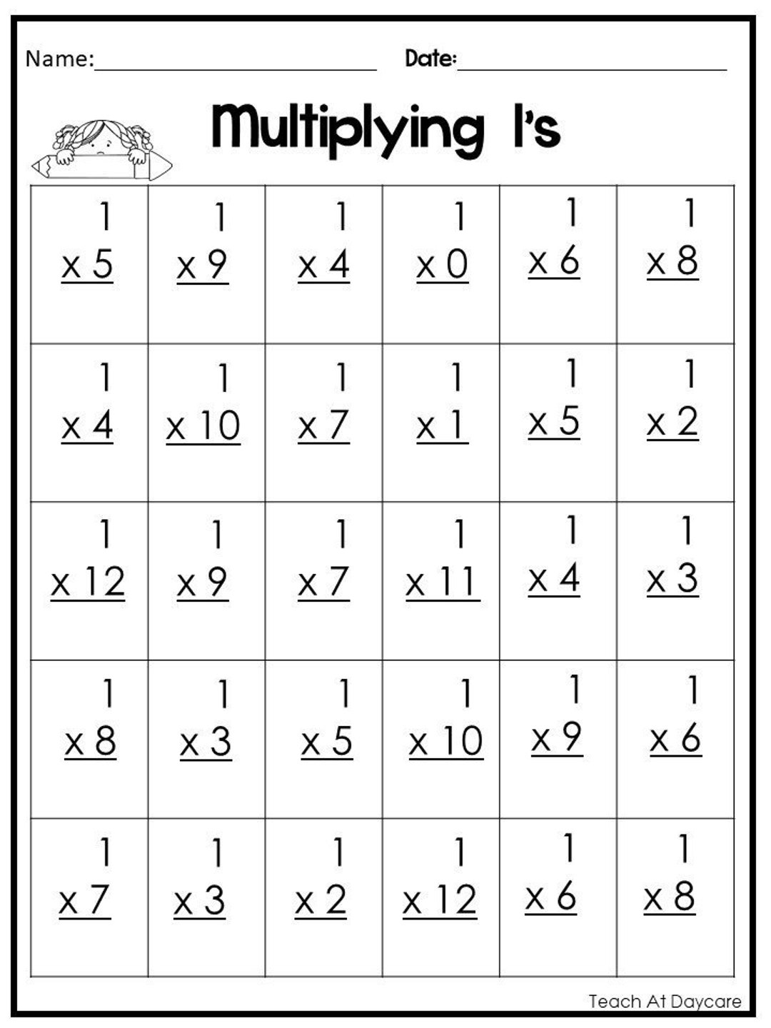 4th grade multiplication worksheets