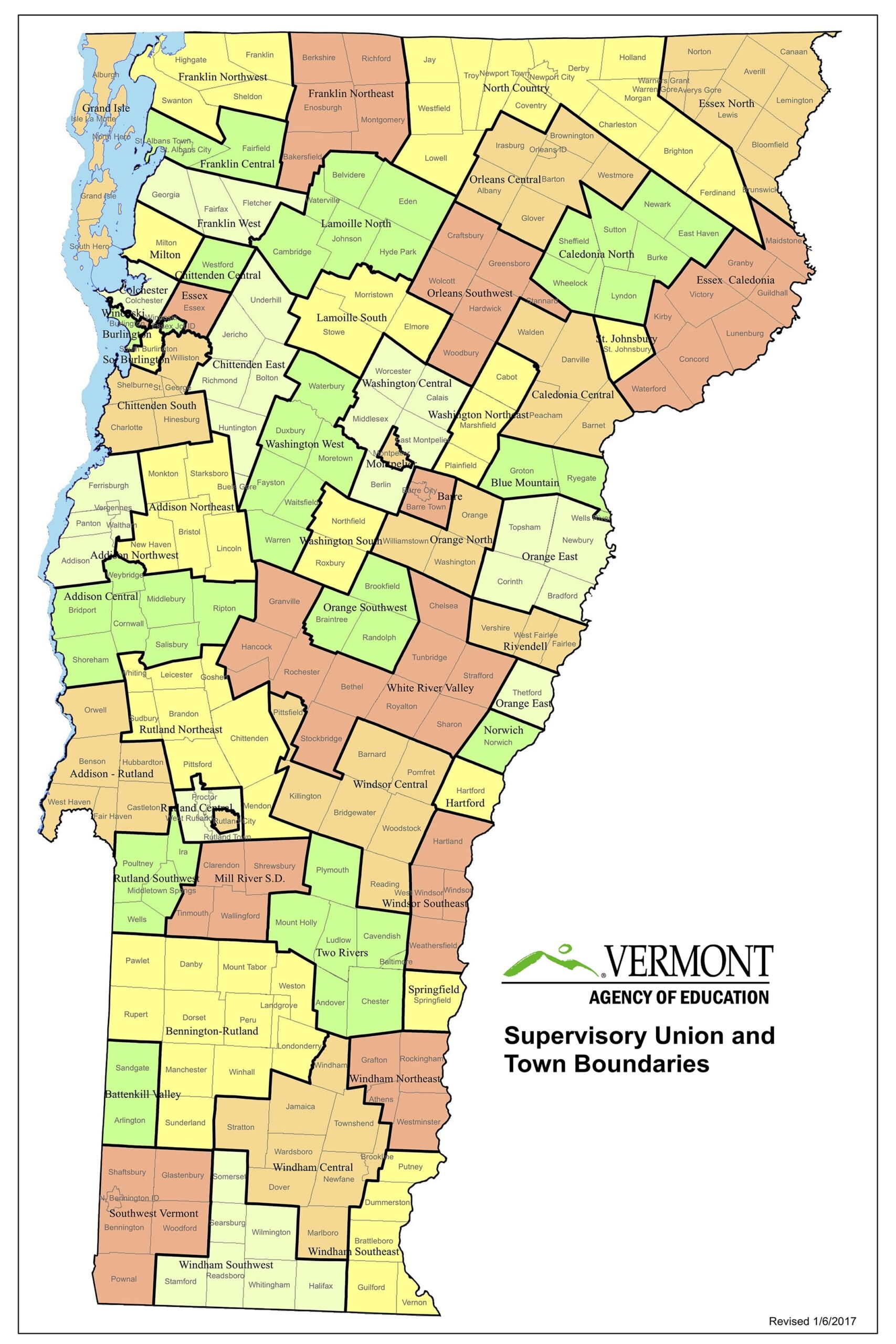 counties in vt map