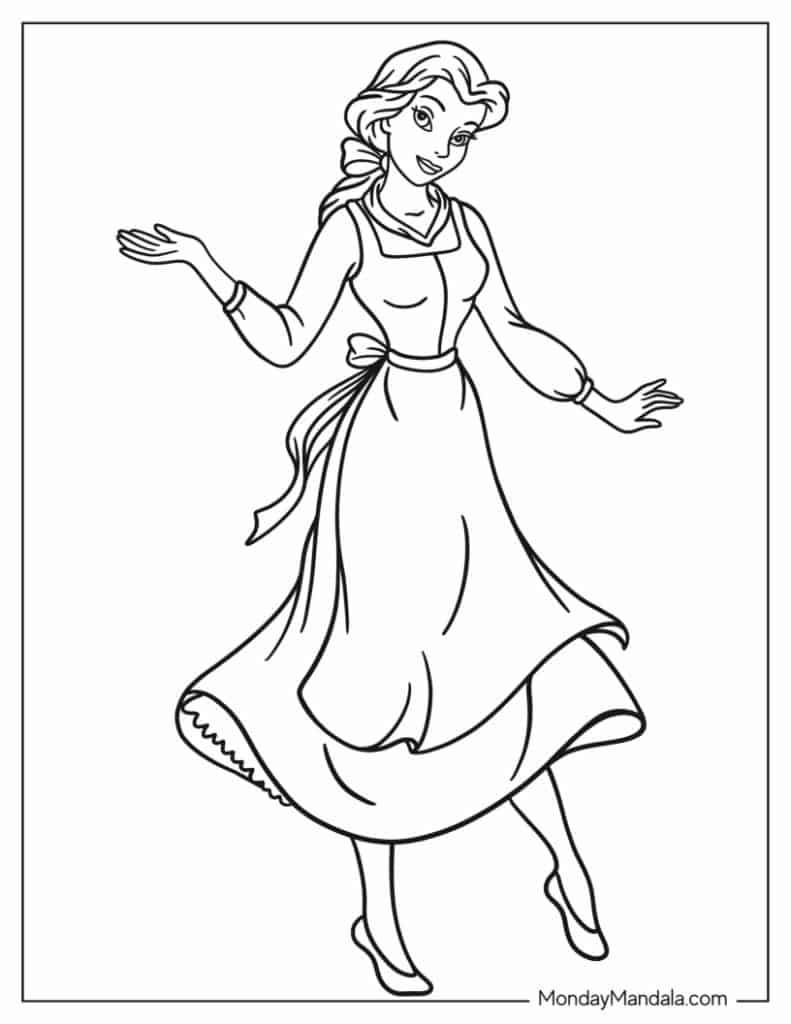 belle colouring in pages belle colouring in pages