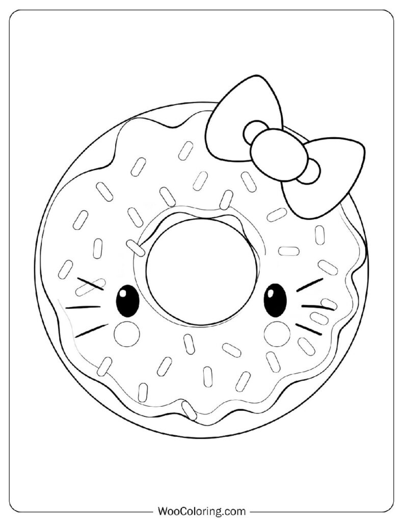 26 Donut Coloring Pages Free PDF To Print Woo Coloring