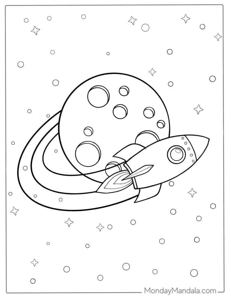 26 Moon Coloring Pages Free PDF Printables