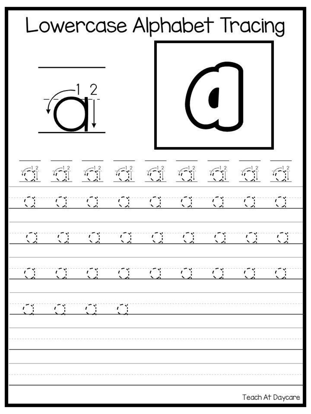 abc tracing worksheets for kindergarten