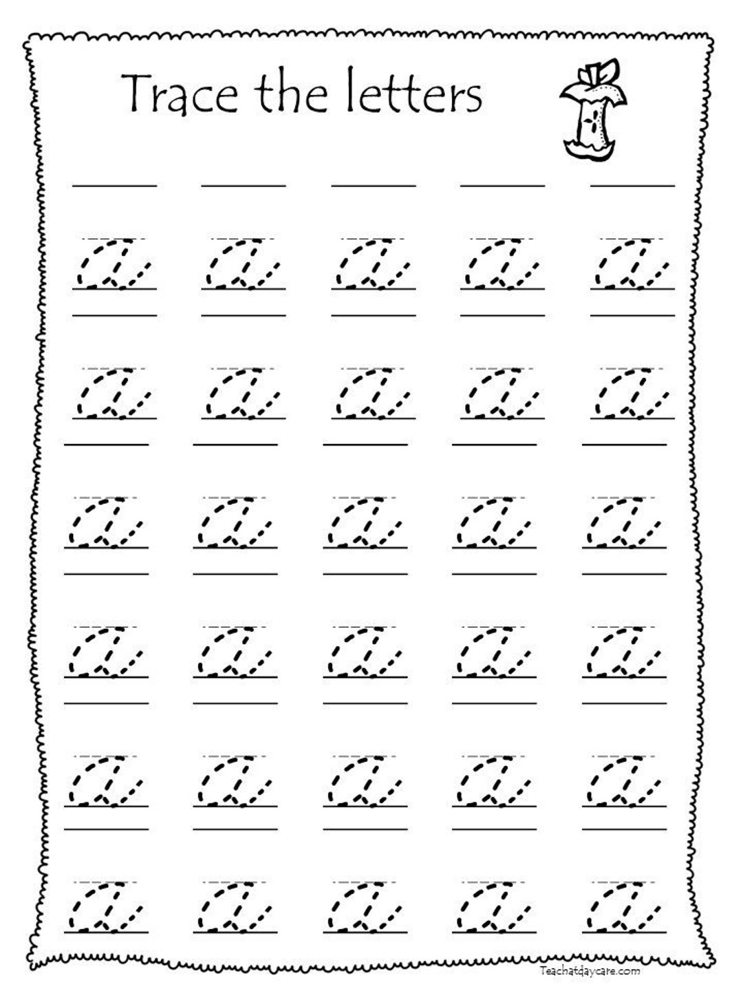 26 Printable Lowercase Cursive Trace The Alphabet Worksheets 1st 4th Grade Handwriting Etsy