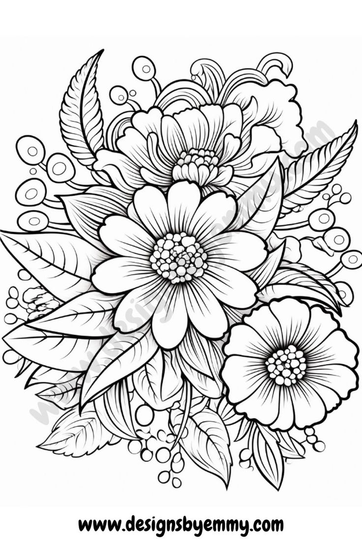 flower colouring pages printable