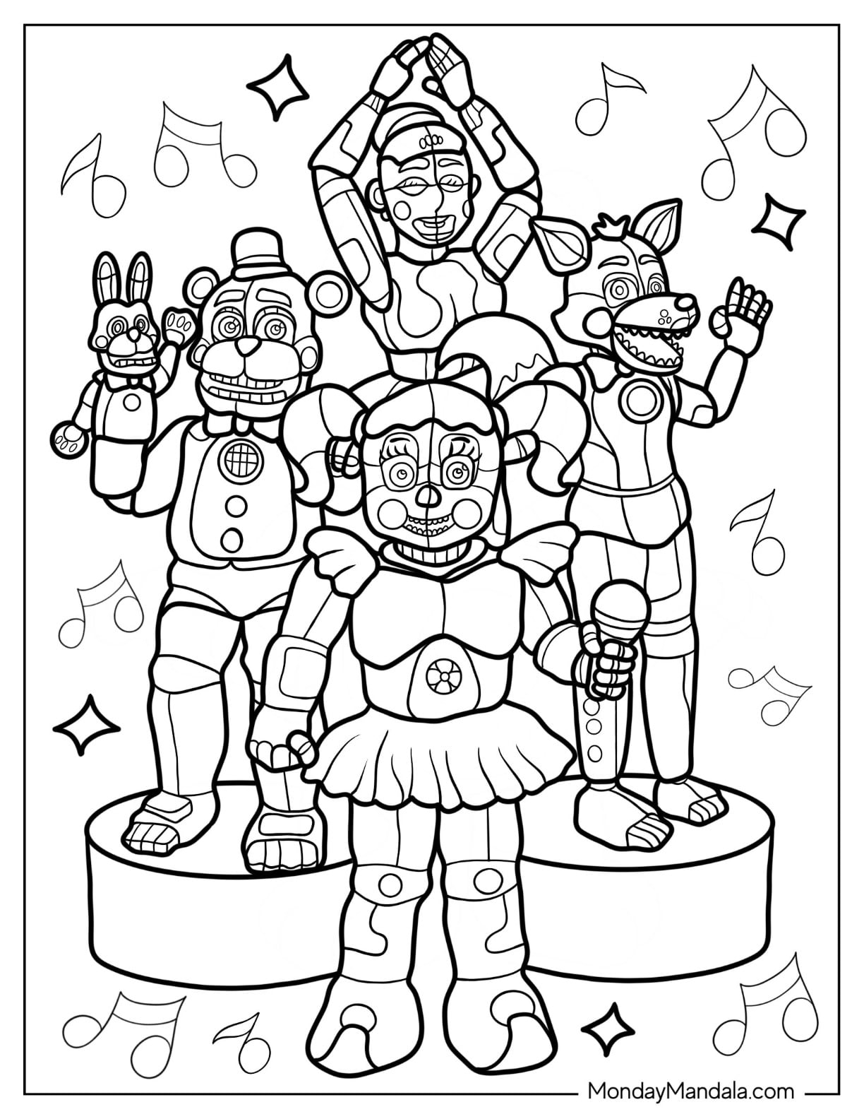 28 Five Nights At Freddie s Coloring Pages Free PDF Printables