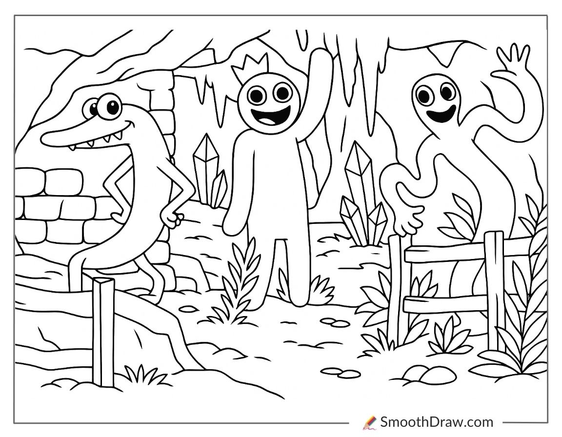 28 Rainbow Friends Coloring Pages Blue Purple Green More 
