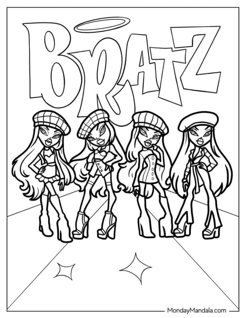 bratz pictures to color