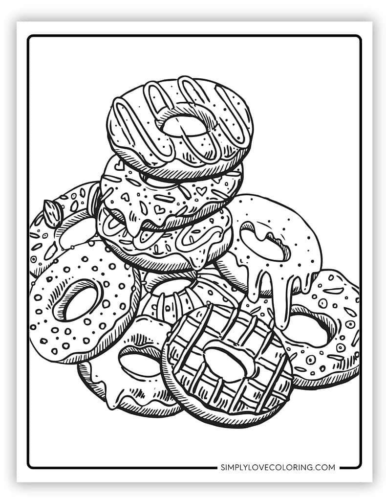 29 Donut Coloring Pages Free PDF Printables Simply Love Coloring